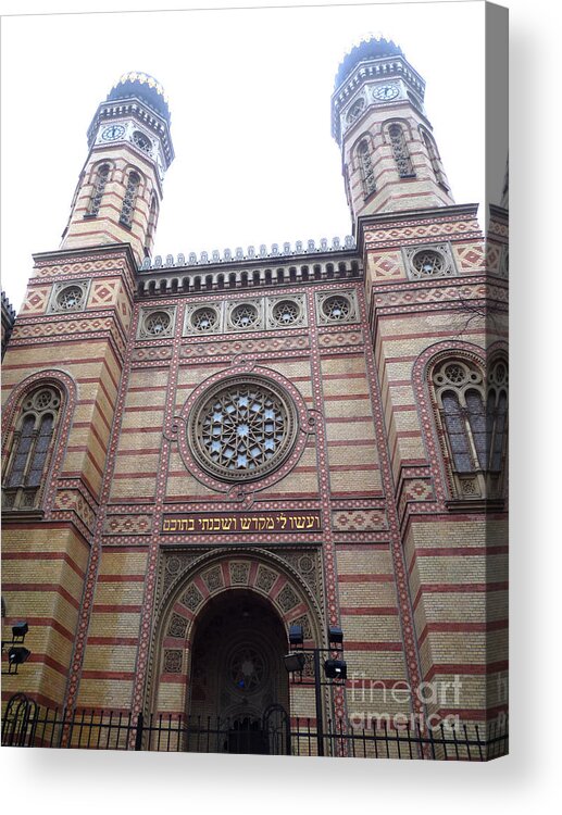 Budapest Acrylic Print featuring the photograph Budapest Synagogue by Deborah Smolinske