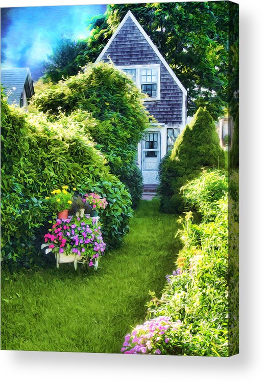 Cottage Acrylic Print featuring the photograph Cape Cod Fairytale by Tammy Wetzel