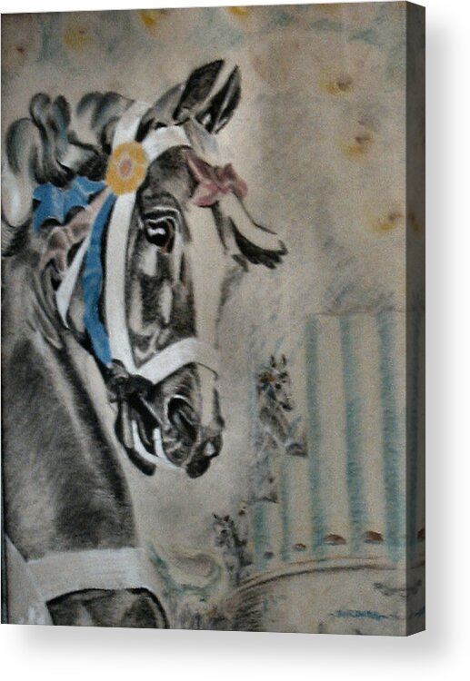 Carousel Acrylic Print featuring the photograph Carousel Pastel by Lin Grosvenor