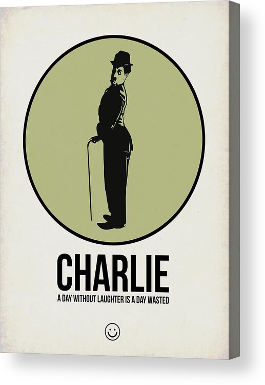 Movies Acrylic Print featuring the digital art Charlie Poster 1 by Naxart Studio