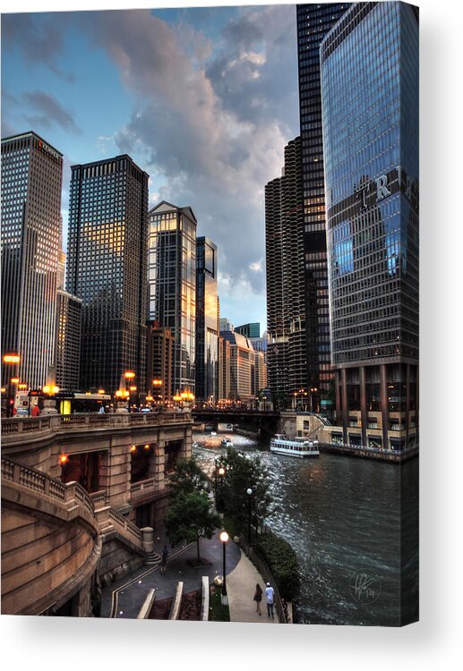 Chicago Acrylic Print featuring the photograph Chicago River - The Mag Mile 003 by Lance Vaughn