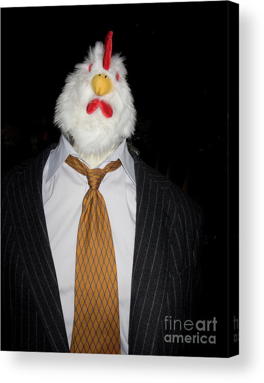 Mannequin Acrylic Print featuring the photograph Chicken Man by Linda Matlow