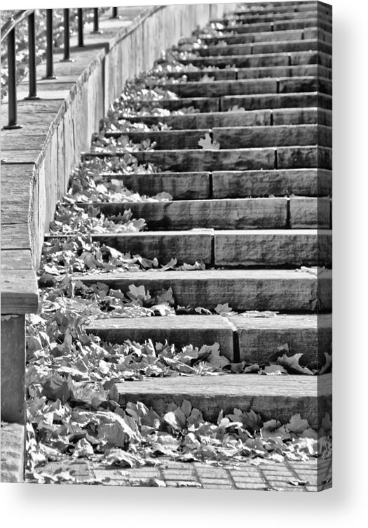 Downtown Acrylic Print featuring the mixed media City Steps 2 by Angelina Tamez