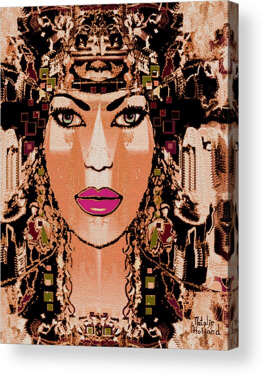 Cleopatra Acrylic Print featuring the mixed media Cleopatra by Natalie Holland