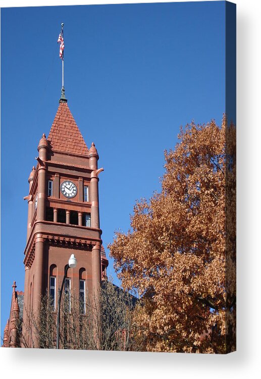 Landscape Photography Acrylic Print featuring the photograph Clock Tower by J L Zarek