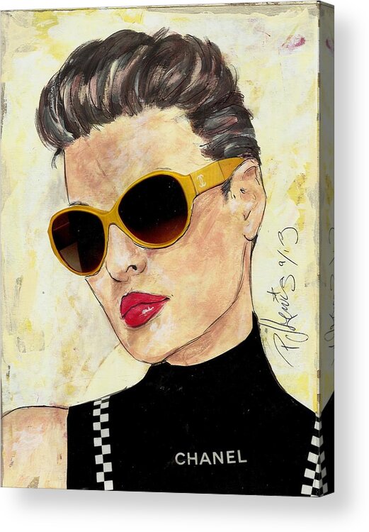 Fashion Acrylic Print featuring the painting Coco by PJ Lewis