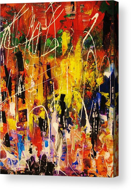 Healing Energy Spiritual Contemporary Art Acrylic Print featuring the painting Colors 14-1 by Helen Kagan
