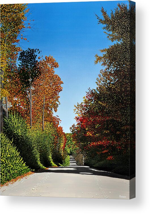 Autumn Acrylic Print featuring the painting Colours of Caledon by Kenneth M Kirsch