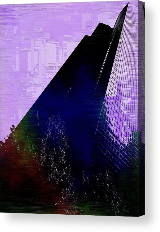 Columbia Tower Acrylic Print featuring the digital art Columbia Tower Cubed 4 by Tim Allen