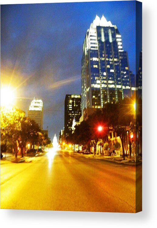 Congress Acrylic Print featuring the photograph Congress Boulevard Austin by The GYPSY