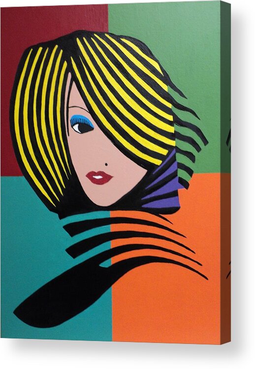 Cover Girl Acrylic Print featuring the painting Cover Girl by Angelo Thomas