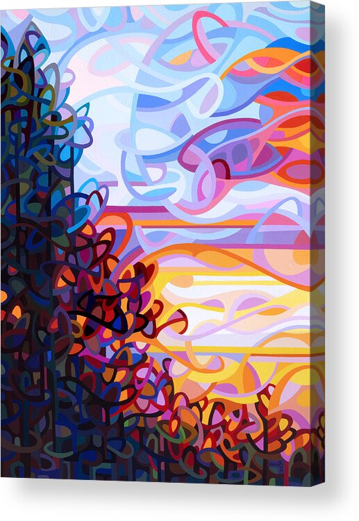 Art Acrylic Print featuring the painting Crescendo by Mandy Budan