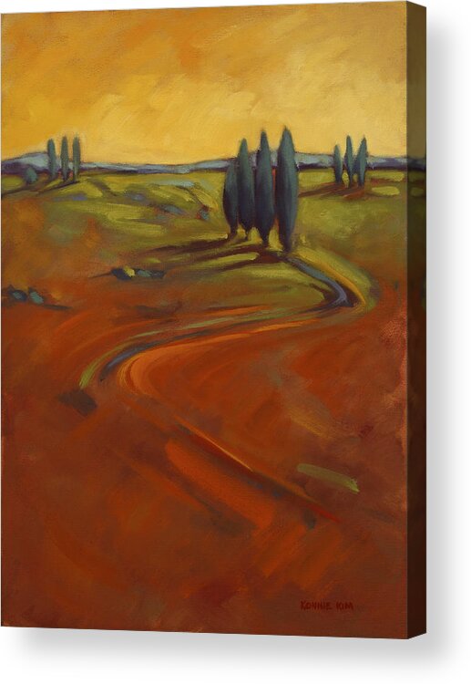 Cypress Acrylic Print featuring the painting Cypress Hills 3 by Konnie Kim