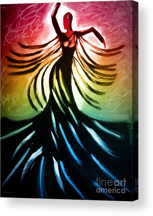 Fine Art Print Acrylic Print featuring the painting Dancer 3 by Anita Lewis