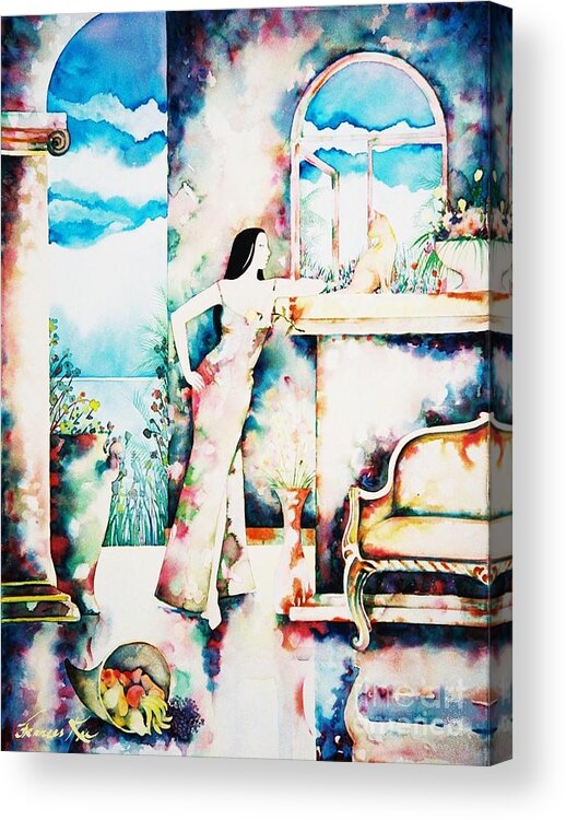 Exotic Acrylic Print featuring the painting Daydreams by Frances Ku
