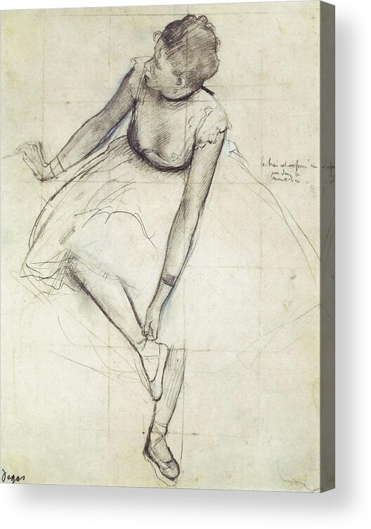 Vertical Acrylic Print featuring the photograph Degas, Edgar 1834-1917. A Dancer by Everett