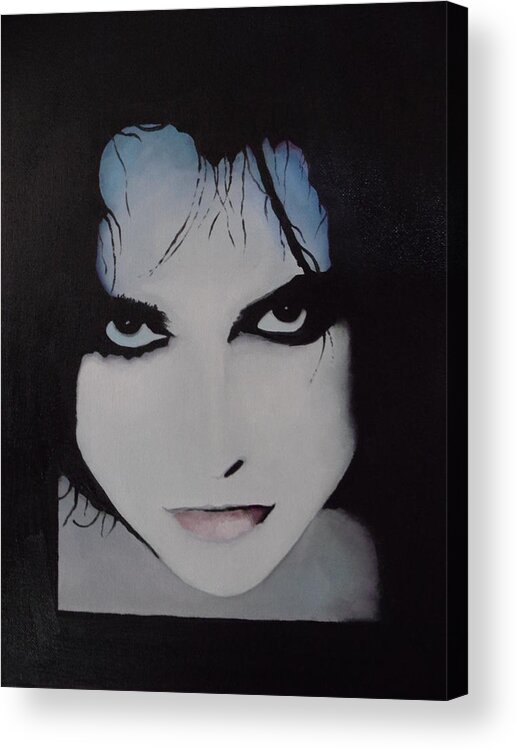 A Portrait Of A Woman Showing Her Resolute Determination Acrylic Print featuring the painting Determined by Martin Schmidt