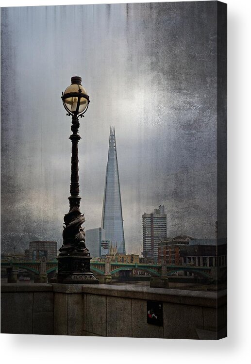 Dolphin Lamps Acrylic Print featuring the photograph Dolphin Lamp Posts London by Lynn Bolt