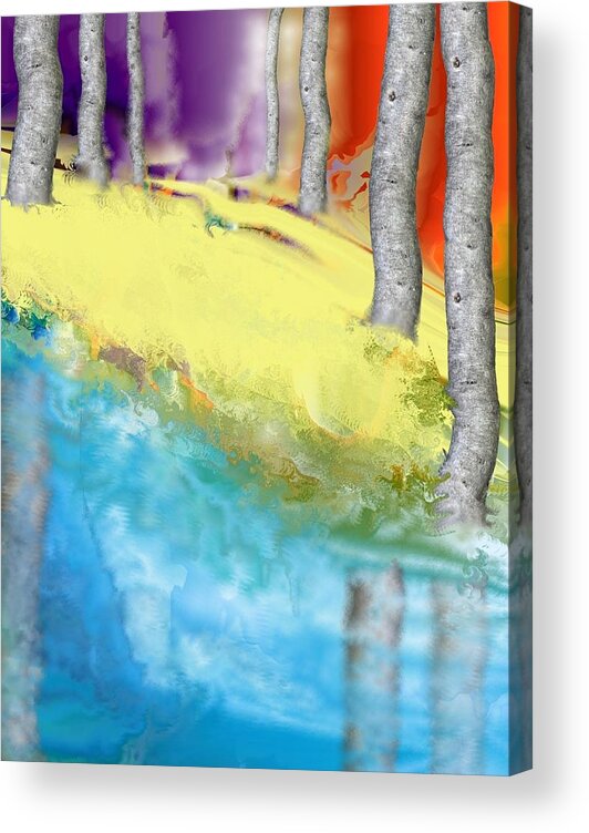 Eiver Acrylic Print featuring the painting Down By The River by Kelly Dallas