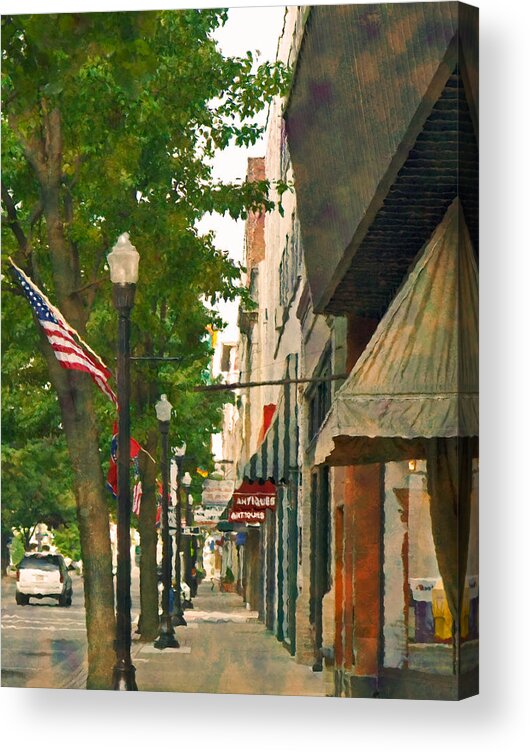 Bristol Acrylic Print featuring the photograph Downtown USA by Denise Beverly