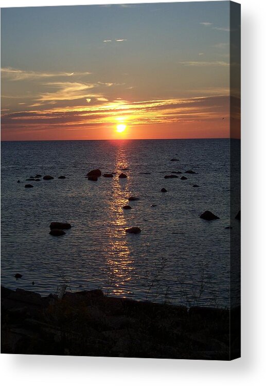 Nature Acrylic Print featuring the photograph Dusk at Kettle Point by Michelle Miron-Rebbe