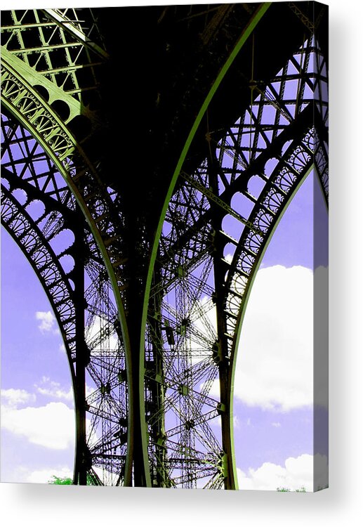 Paris Acrylic Print featuring the photograph Eiffel Lace by Kathy Corday
