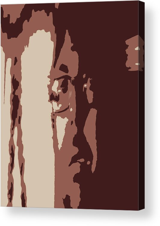 Portrait Acrylic Print featuring the painting Elongated by Shea Holliman