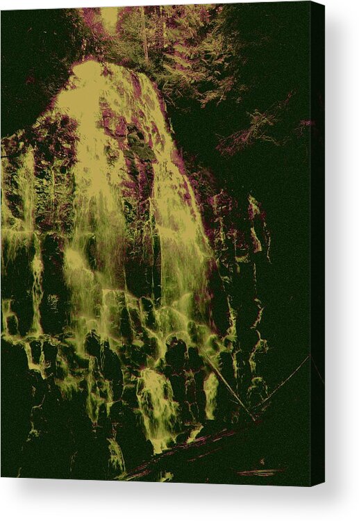 Ramona Falls Acrylic Print featuring the photograph Ethereal Flow by Laureen Murtha Menzl