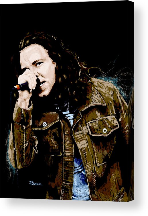 Pearl Jam Acrylic Print featuring the digital art Even Flow by Kevin Putman