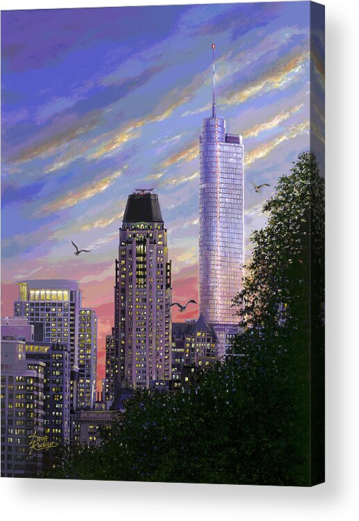  Acrylic Print featuring the painting Evening Flight II by Doug Kreuger