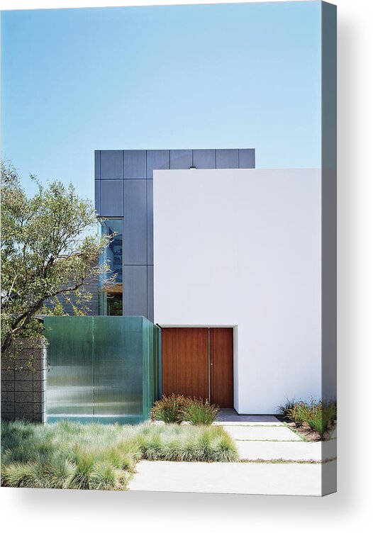No People Acrylic Print featuring the photograph Exterior Of Modern Building by Erhard Pfeiffer