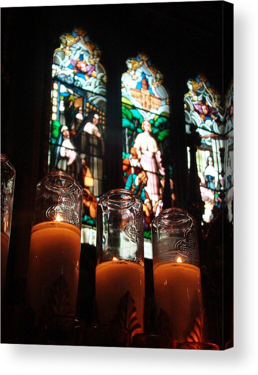Notre Dame Acrylic Print featuring the photograph Faith by Zinvolle Art
