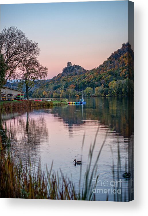 Sugarloaf Acrylic Print featuring the photograph Fall Sugarloaf with Duck by Kari Yearous