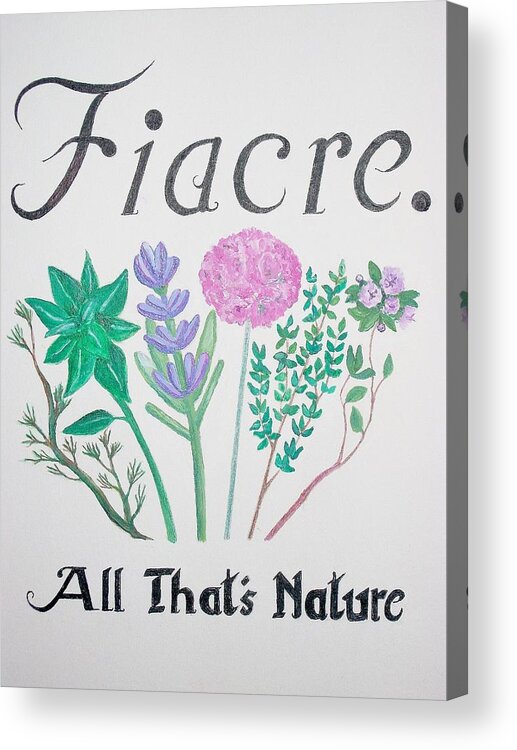 Nature Acrylic Print featuring the painting Fiacre by Joe Dagher