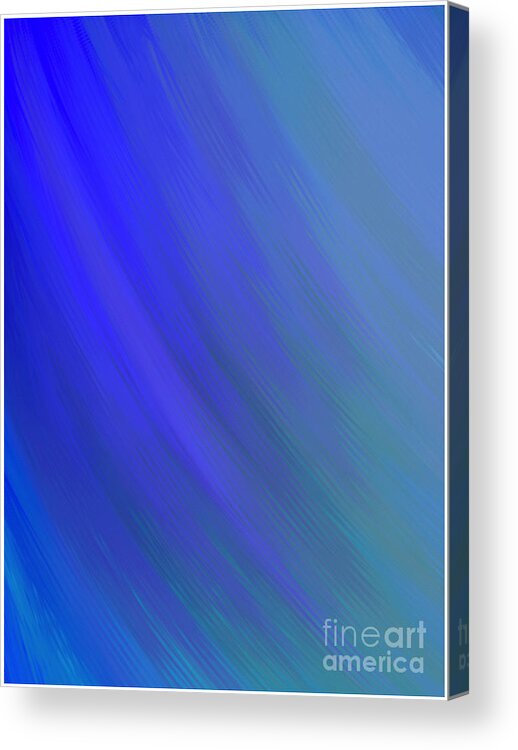 Fifty Shades Acrylic Print featuring the painting Fifty Shades of Blue by Barefoot Bodeez Art