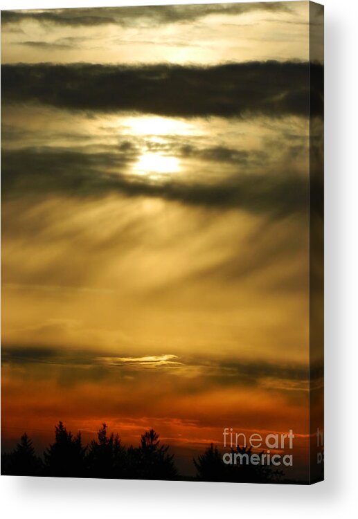 Fire Acrylic Print featuring the photograph Fire Sunset 1 by Gallery Of Hope 