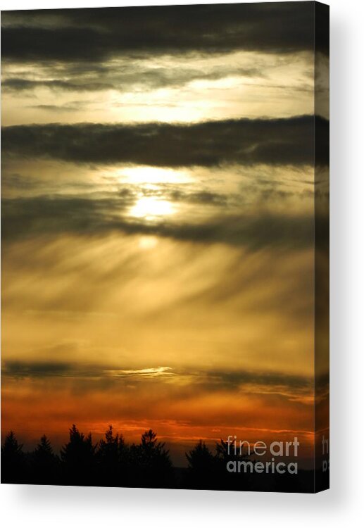 Fire Acrylic Print featuring the photograph Fire Sunset 2 by Gallery Of Hope 