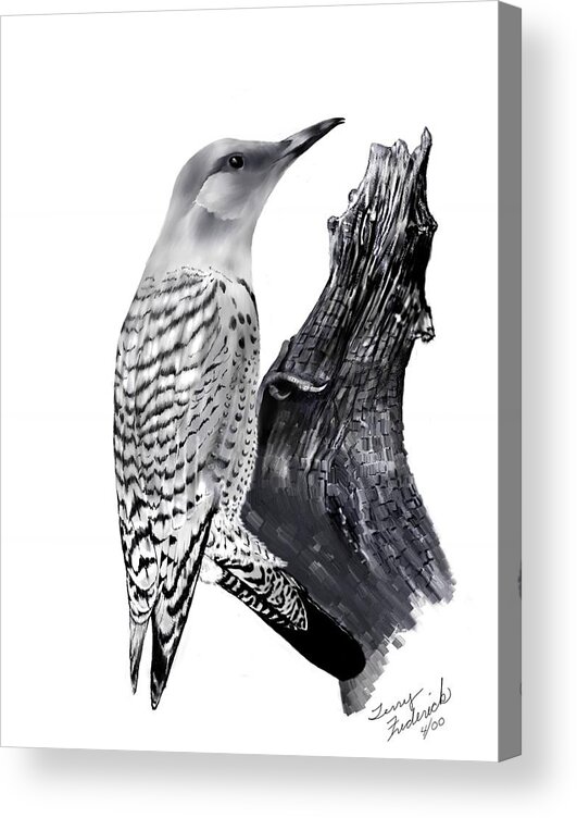 Flicker Acrylic Print featuring the digital art Flicker by Terry Frederick
