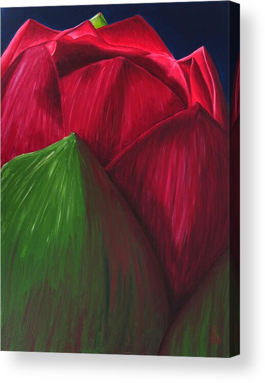 Flora Acrylic Print featuring the painting Flora Series-Number 7 by Jim Harper