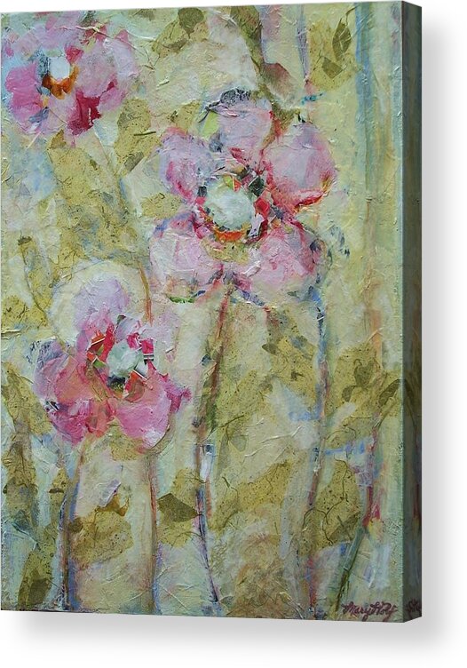 Floral Acrylic Print featuring the painting Garden Bliss by Mary Wolf