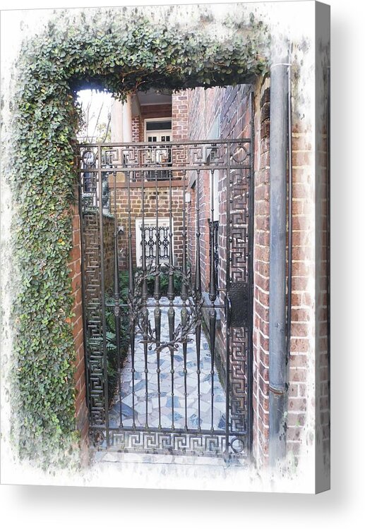 Courtyard Acrylic Print featuring the photograph Gated Courtyard by Joe Duket