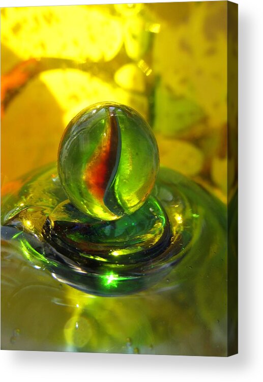 Glass Marble Acrylic Print featuring the photograph Glass Marble Still Life by Alfred Ng