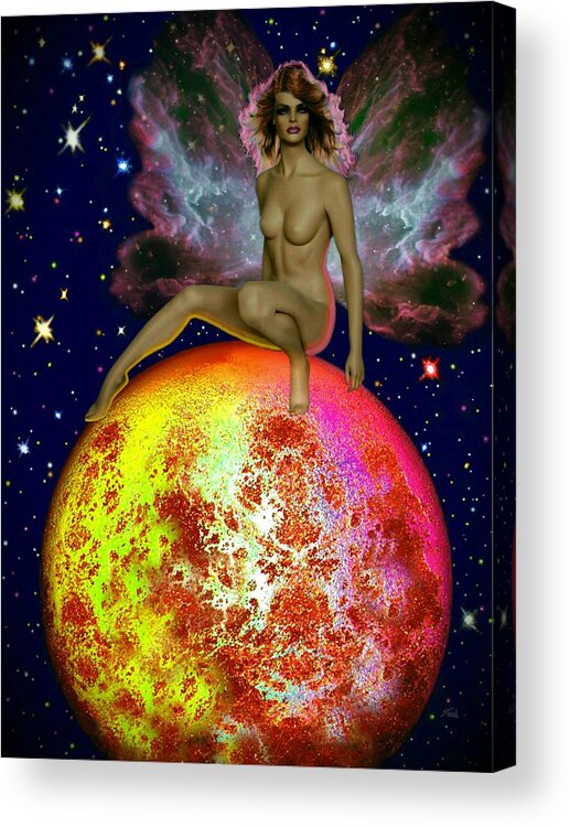 Venus Acrylic Print featuring the digital art Goddess Venus Aphrodite by Steed Edwards