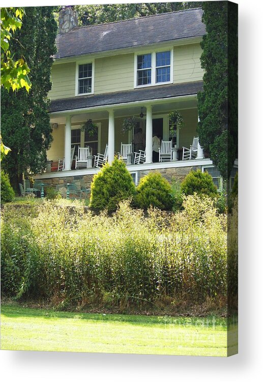 Inn Acrylic Print featuring the photograph Grassy Creek River House Inn by Beebe Barksdale-Bruner