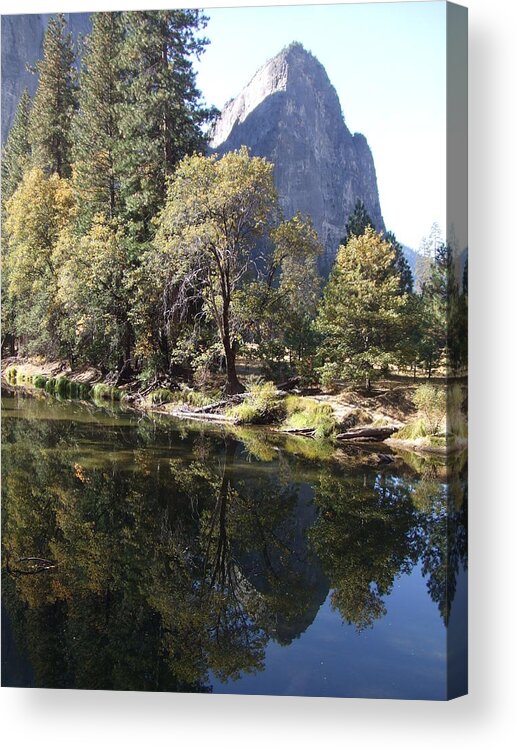 Half Acrylic Print featuring the photograph Half Dome Reflection by Richard Reeve