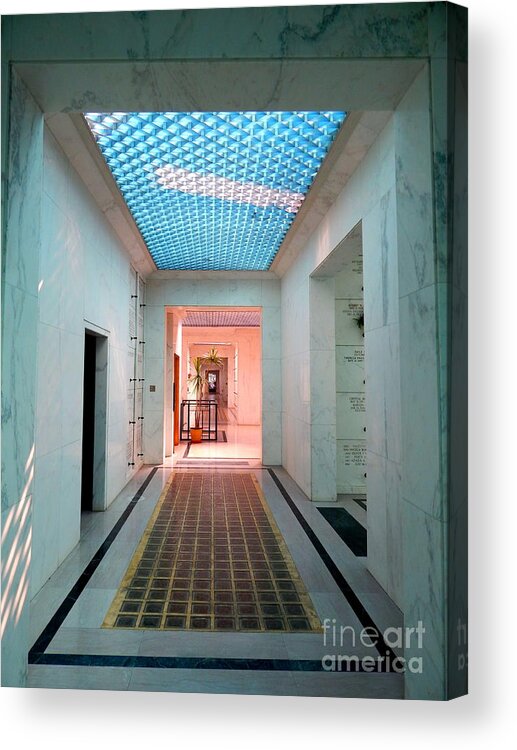 New Orleans Photography Acrylic Print featuring the photograph Hall Of Spirits New Orleans Mausoleum by Michael Hoard