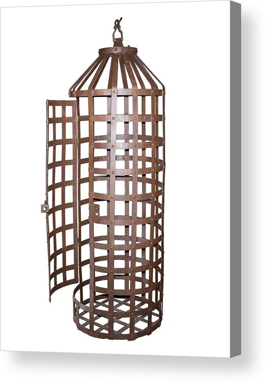 Blood Acrylic Print featuring the photograph Hanging Iron Cage by David Parker