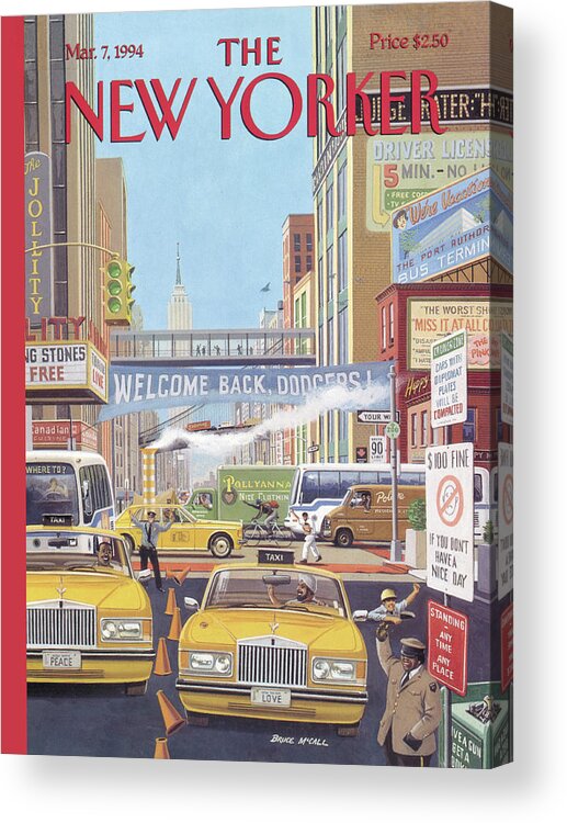 Have A Nice Day Acrylic Print featuring the painting New Yorker March 7th, 1994 by Bruce McCall