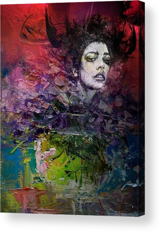 Color Acrylic Print featuring the digital art Hazy Shade by Lalita Singh