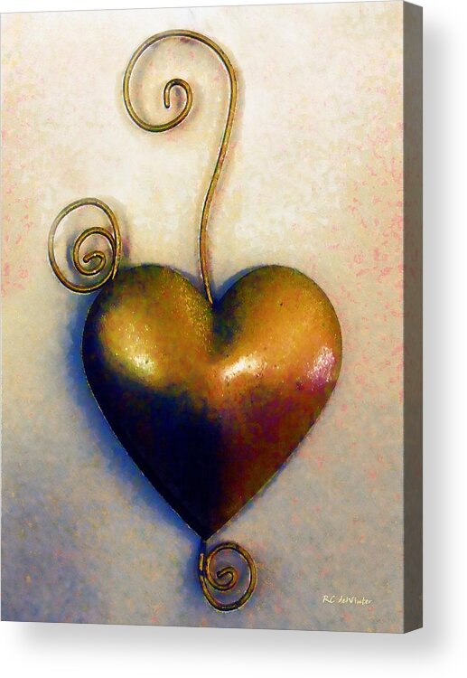 Heart Acrylic Print featuring the painting Heartswirls by RC DeWinter